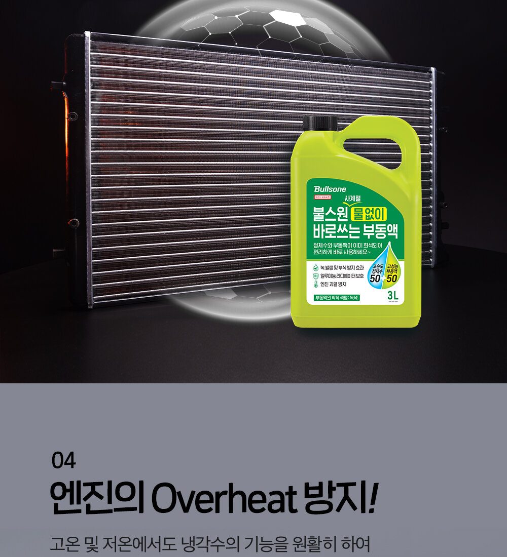 불스원 부동액 소개: 엔진 과열 방지
