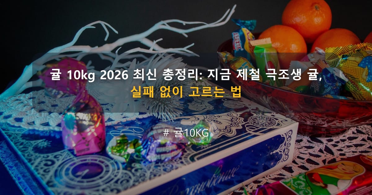 귤 10kg 2026 최신 총정리: 지금 제철 극조생 귤, 실패 없이 고르는 법 — 글 대표 이미지